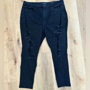 Arizona high rise distressed skinny jeans jeggings 19